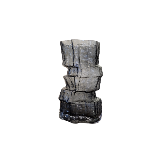 Rock Glass Vase - Grey 25cm